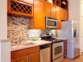 Mosaic tile backsplash